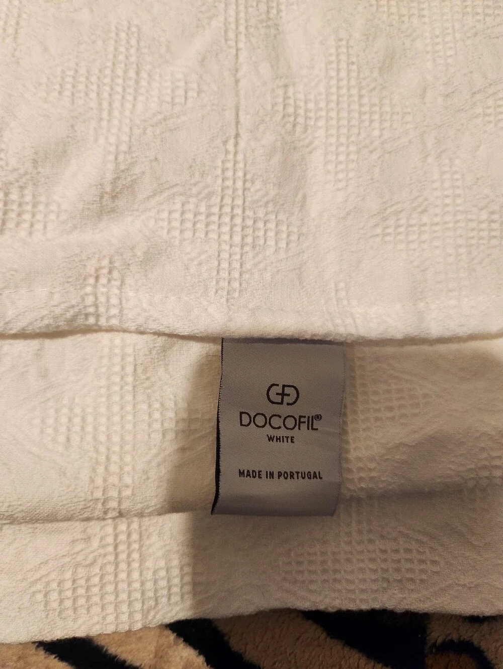 Docofil White Textured Made In Portugal 100% Cotton King Size Shams (2)